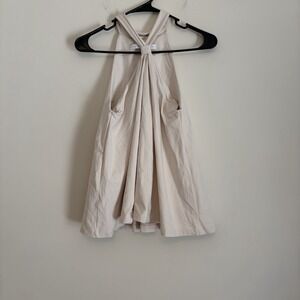 Susana Monaco Small Off white  Tank Top‎ Blouse Classy Old Money Flattering